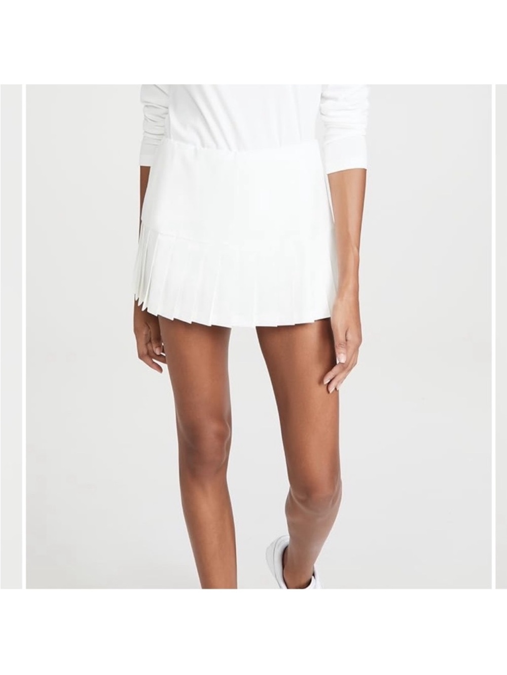 Tory Sport White Pleated Tennis Mini Skirt